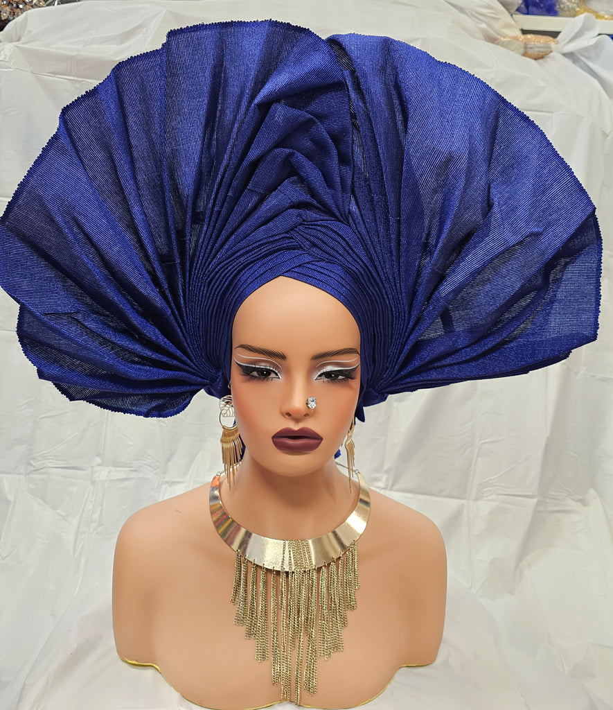 Light Blue Beautiful High Class Wedding Brides Party Auto Gale Headtie