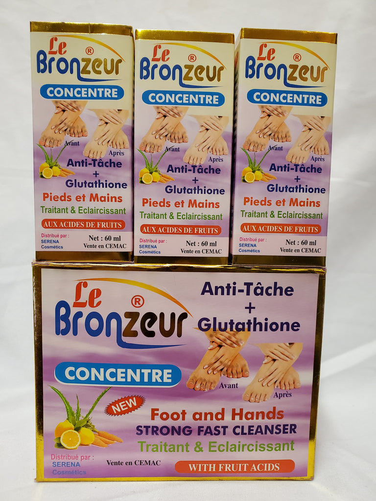 LE BRONZEUR CONCENTRATED FOOT & HAND STRONG FAST DARK KNUCKLES REMOVER