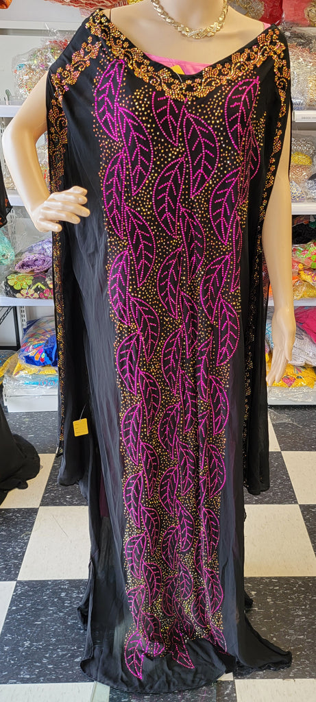 Swarovisk fully stones bubu dress front and back ready made with inner wear #30