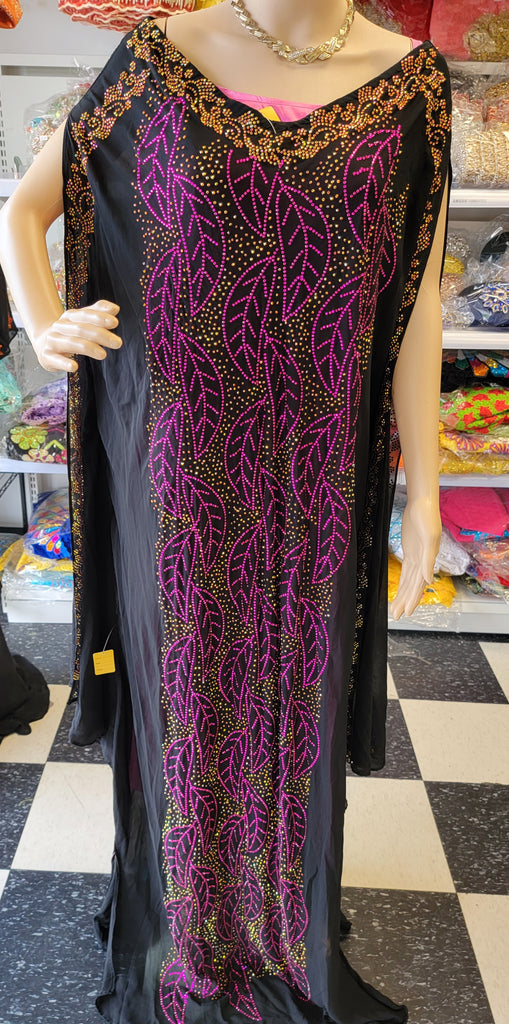 Swarovisk fully stones bubu dress front and back ready made with inner wear #30