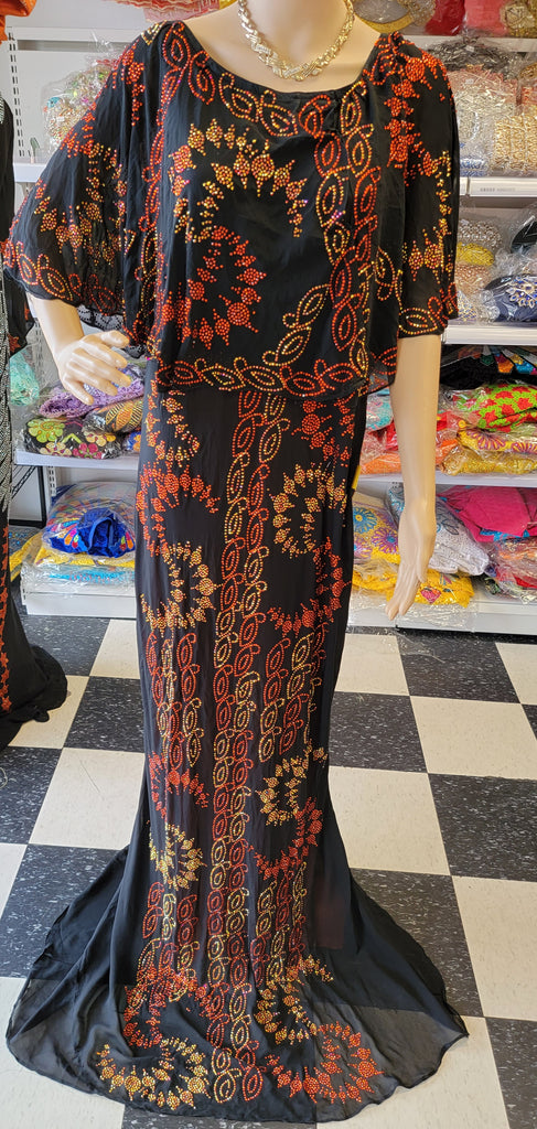 Swarovisk fully stones dress front and back ready made with inner wear #27