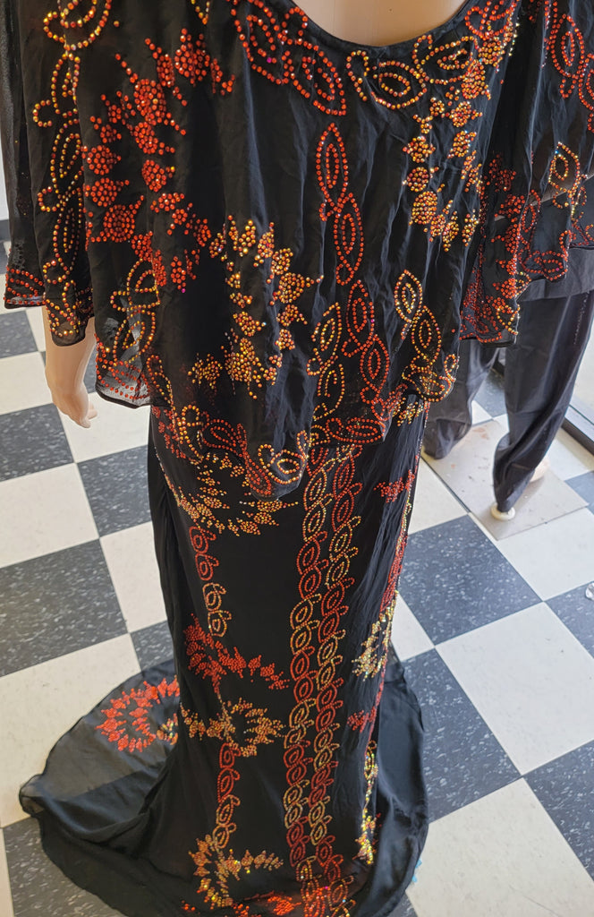 Swarovisk fully stones dress front and back ready made with inner wear #27