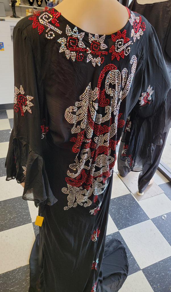 Swarovisk fully stones dress front and back ready made with inner wear #26