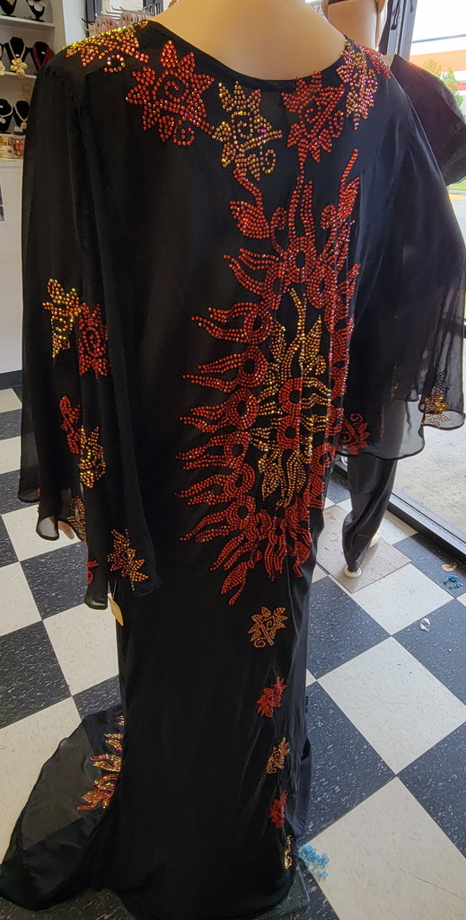 Swarovisk fully stones dress front and back ready made with inner wear #25