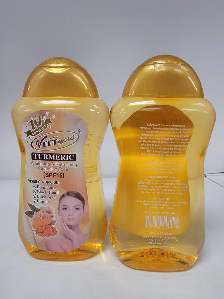 VEETGOLD TURMERIC WHITENING & REFRESHING CLEANSING TONER SPF15