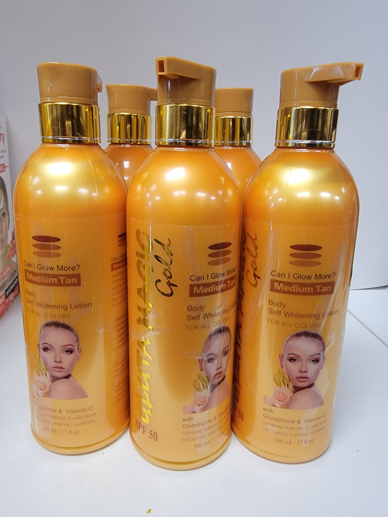 Gluta magic gold spf 50 skin glowing whitening body lotion 500ml