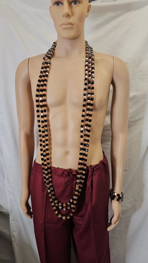 King Groom Necklace Men Fashion 6 set Handmade wedding party bead Necklace and bracelet men