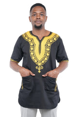 Black & Gold Embroidered Shirts For Me