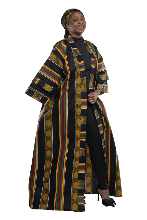 African Long Kimono | Robe | Duster  One Size Fit All Size Jacket