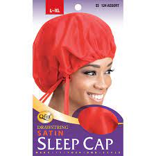 DRAWSTRING Large Satin Sleep Cap - 124 ASSORTED