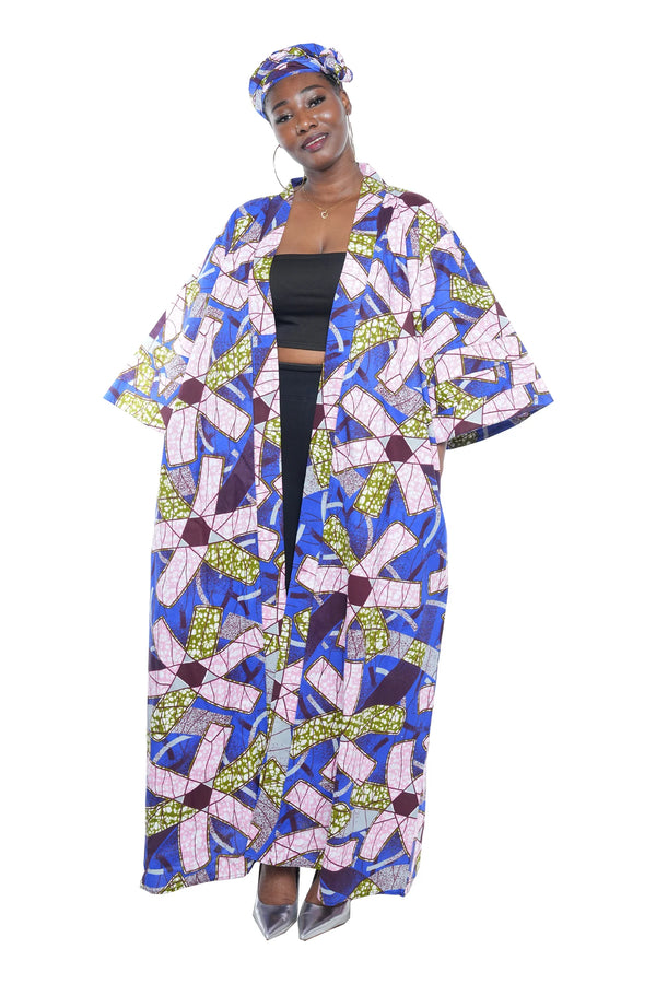 African Long Kimono | Robe | Duster  One Size Fit All Size Jacket