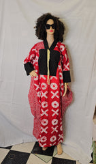 Red High Quality Ready to wear Ankara Print short dress
