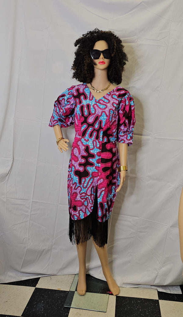 Beautiful short dress  High Quality  Ready to wear Ankara Print short dress