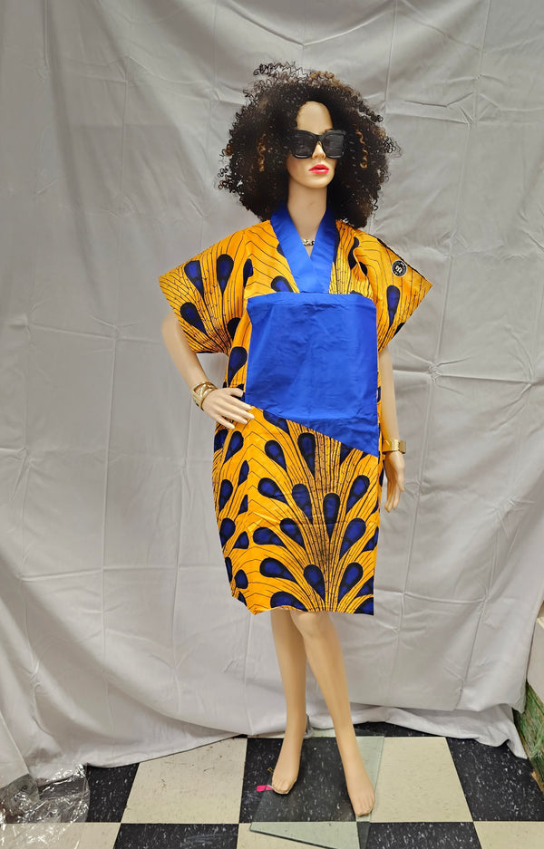 High Quality  Ready to wear Ankara Print short dress