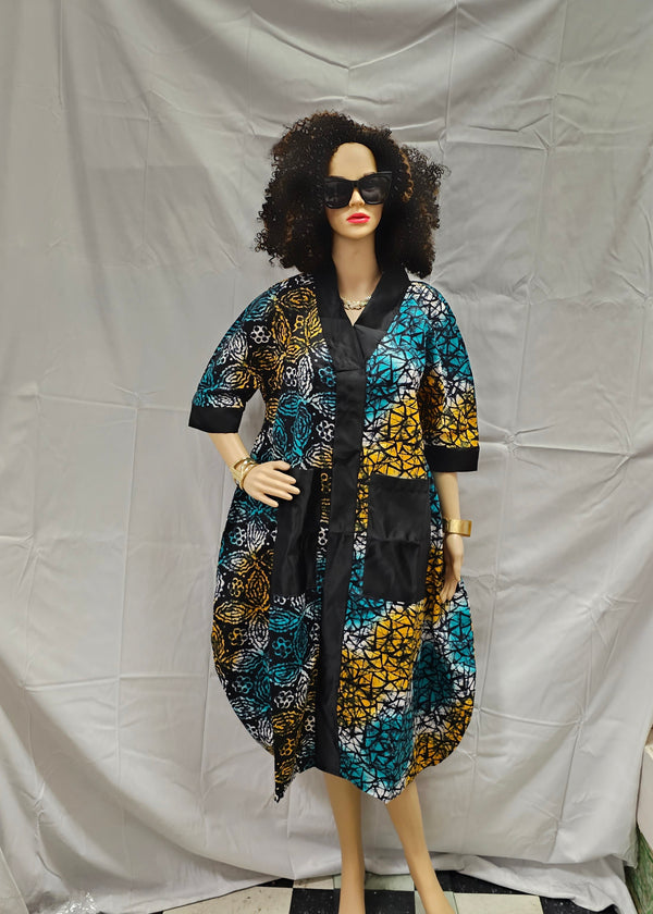 High Quality  Ready to wear Ankara Print short dress