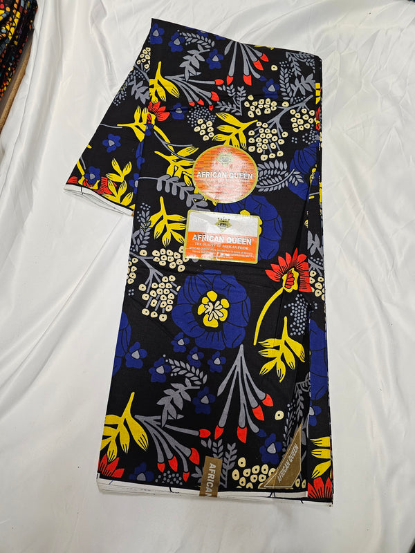 African Queen High Quality Ankara print Fabric 6 yard