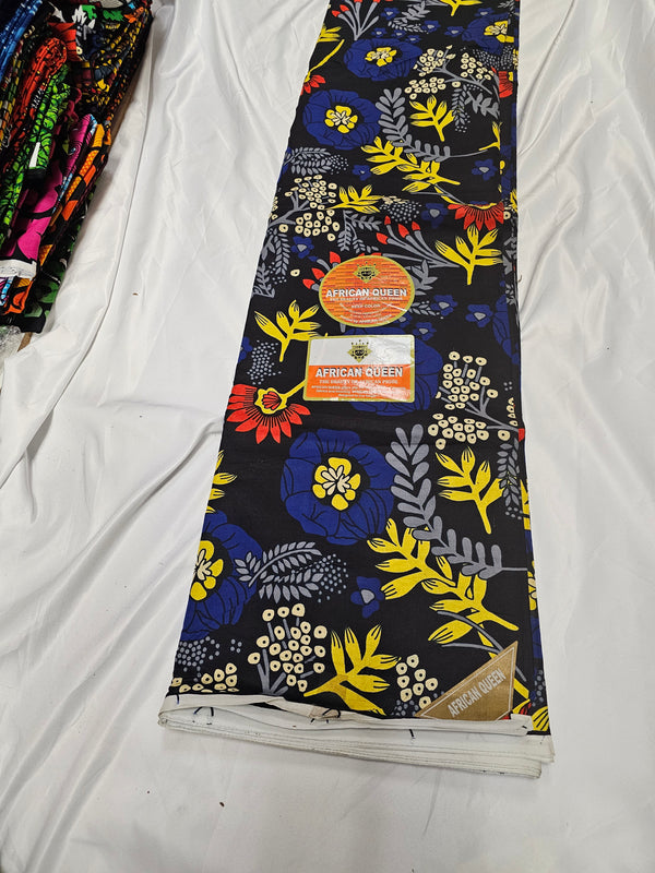 African Queen High Quality Ankara print Fabric 6 yard