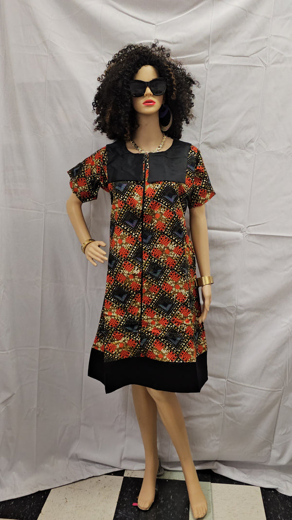 High Quality  Ready to wear Ankara Print short dress