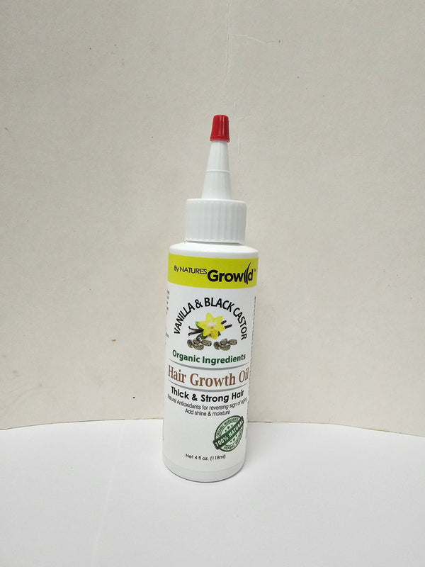 By Natures Hair Growth Oil, Vanilla and Black Castor, 4 Oz