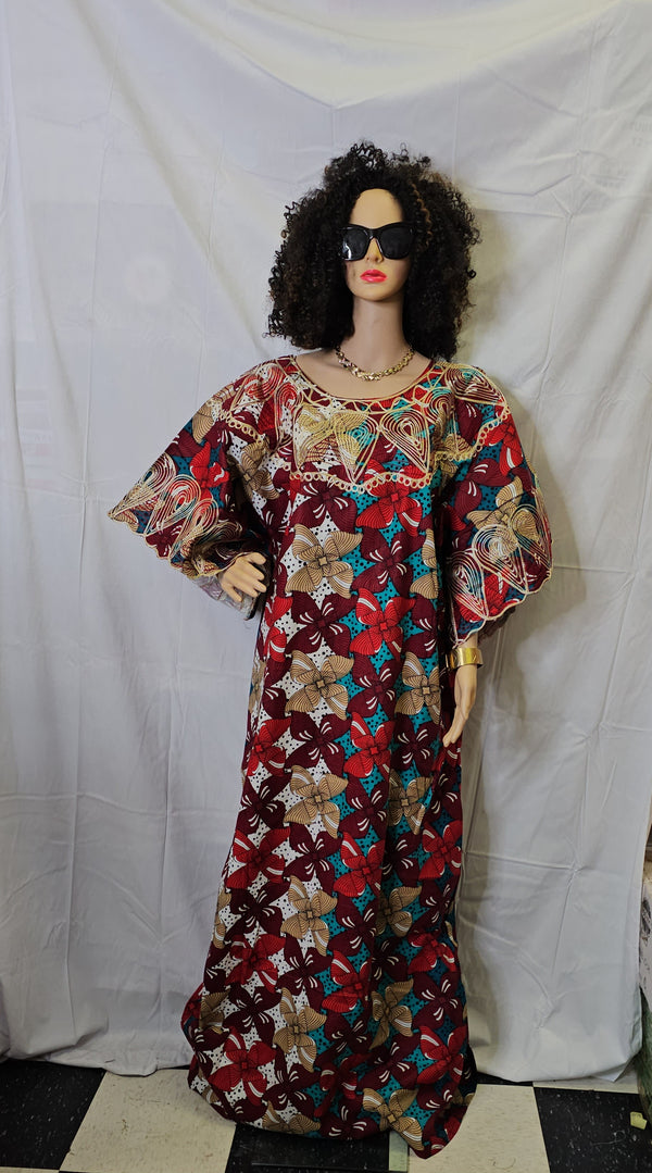 Beatiful Ankara Ready to Wear Dress with scarf