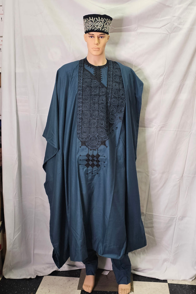 AGBADA 3 PIECES COMPLETE SET TRADITIONAL OUTFITS FOR MEN'S CLOTHING
