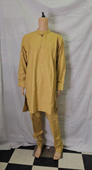 3 PICS COMPLETE SET AGBADA OUT FIT MEN TRADITIONAL AFRICAN CLOTHING + CAP