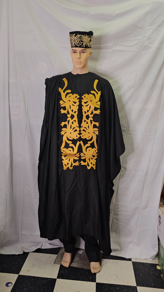AGBADA 3PICS COMPLETE SET OUTFIT TRADITIONAL MEN'S CLOTHING