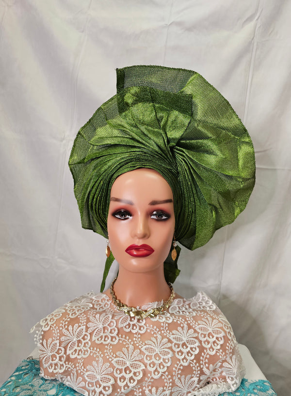 Green Beautiful  Elegant  Auto Gale two-tone Headtie