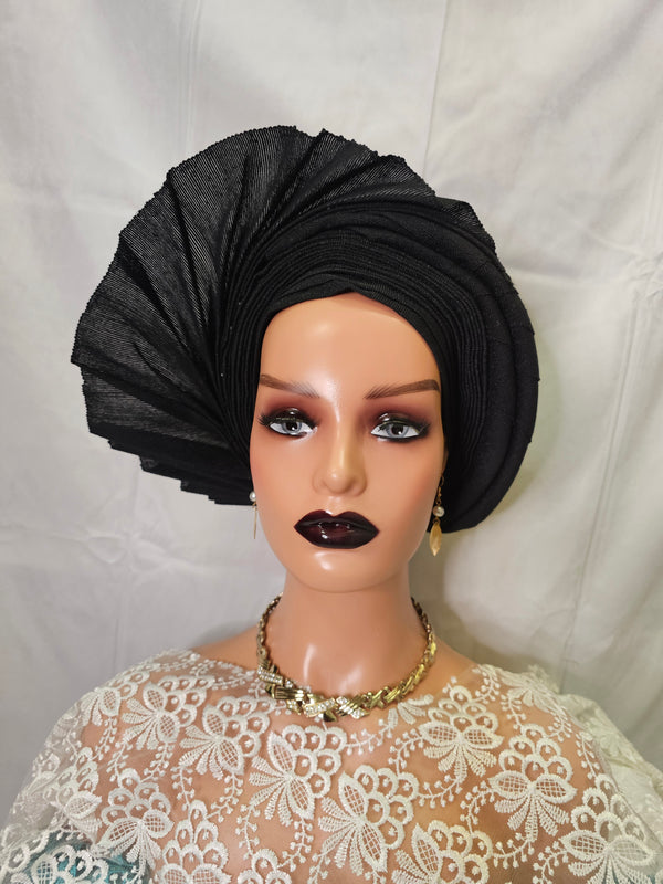 Black Elegant  lilac Auto Gale Headtie