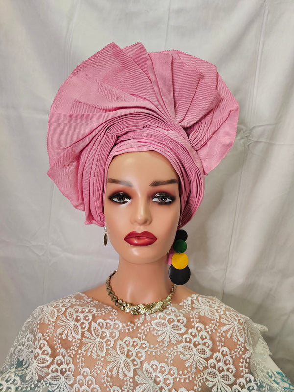 Pink Elegant  Auto Gale Headtie for all occassion