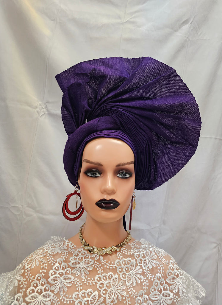 Purple  Elegant  Auto Gale Headtie for all occasions