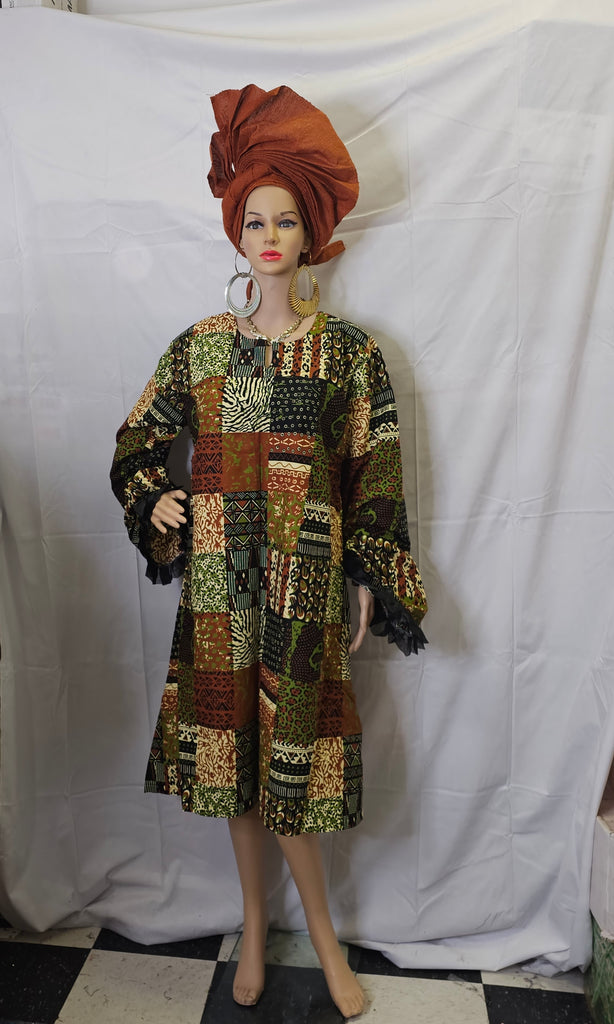 Short Dress Ankara Print Ready to Wear Dress
