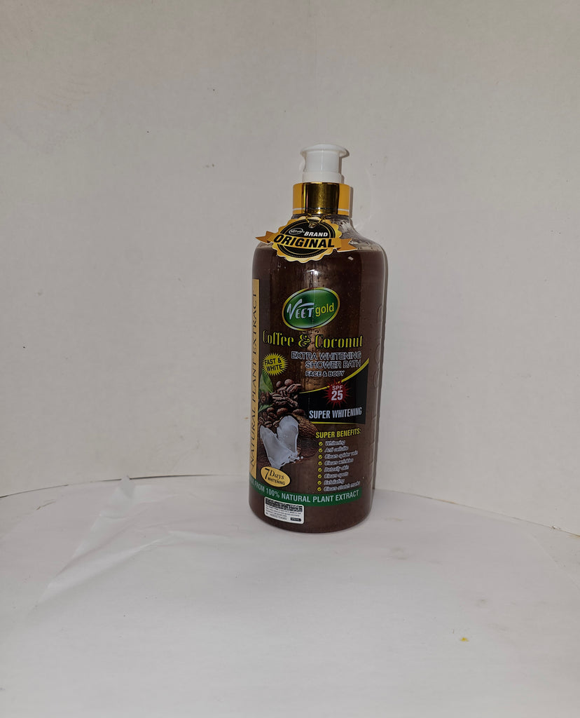 Veetgold coffee & coconut extra whitening shower gel 1000ML