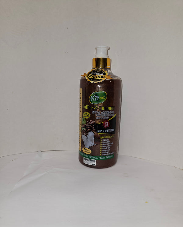 Veetgold coffee & coconut extra whitening shower gel 1000ML