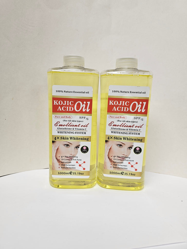 kojic oil 4x whitening glowing face and body oil 1000ml
