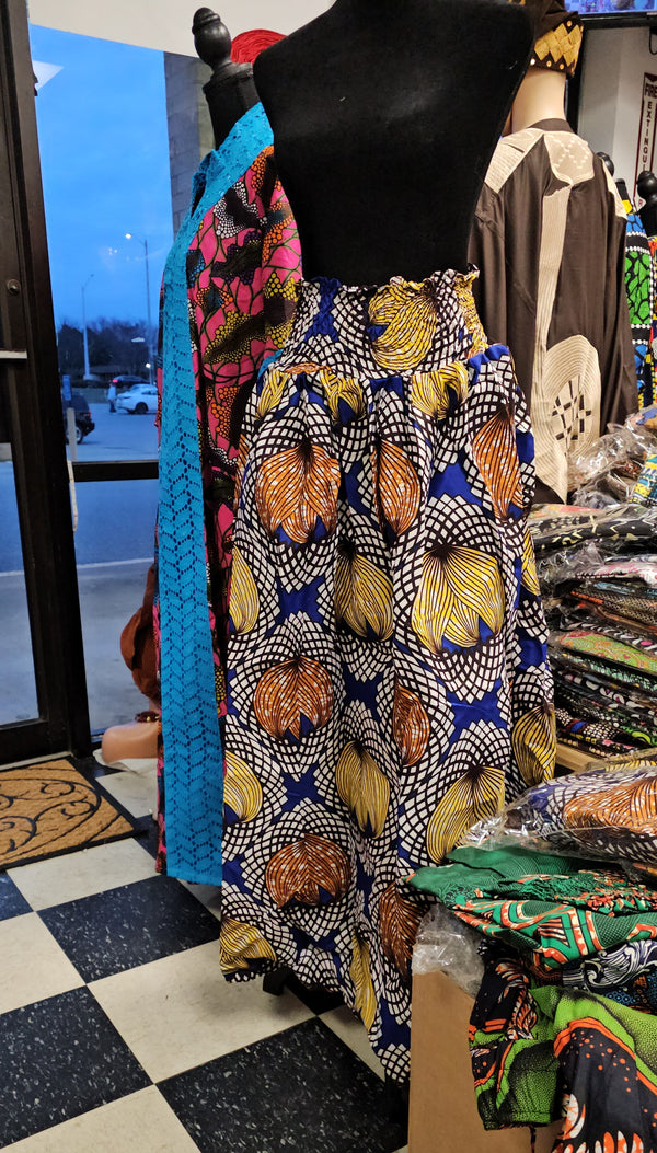 African Ankara Long Skirt Print