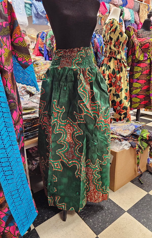 African Ankara Long Skirt Print