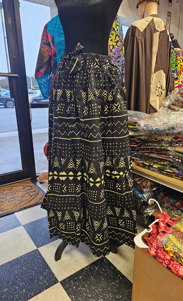 African Ankara Long Skirt Print