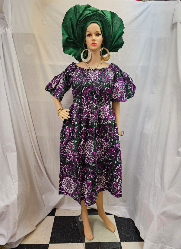 Beautiful Smoky Free Style Ready to wear Ankara Print dress