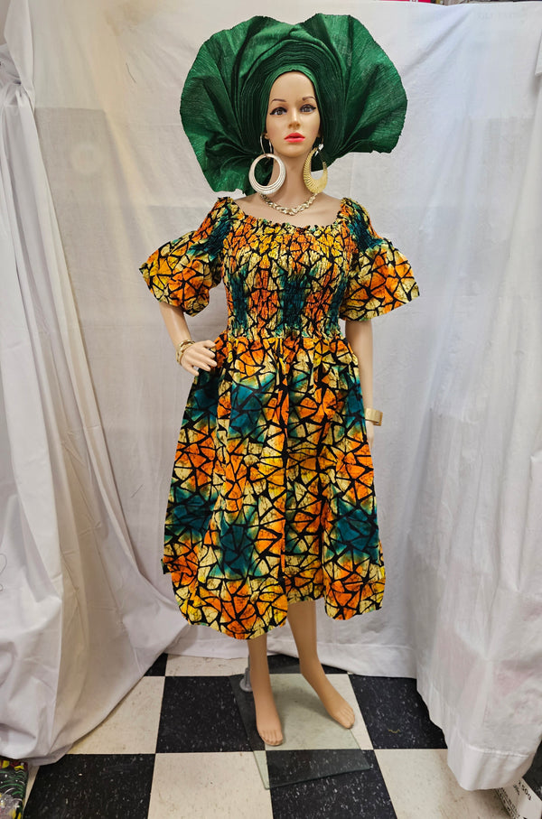 Beautiful Smoky Free Style Ready to wear Ankara Print dress