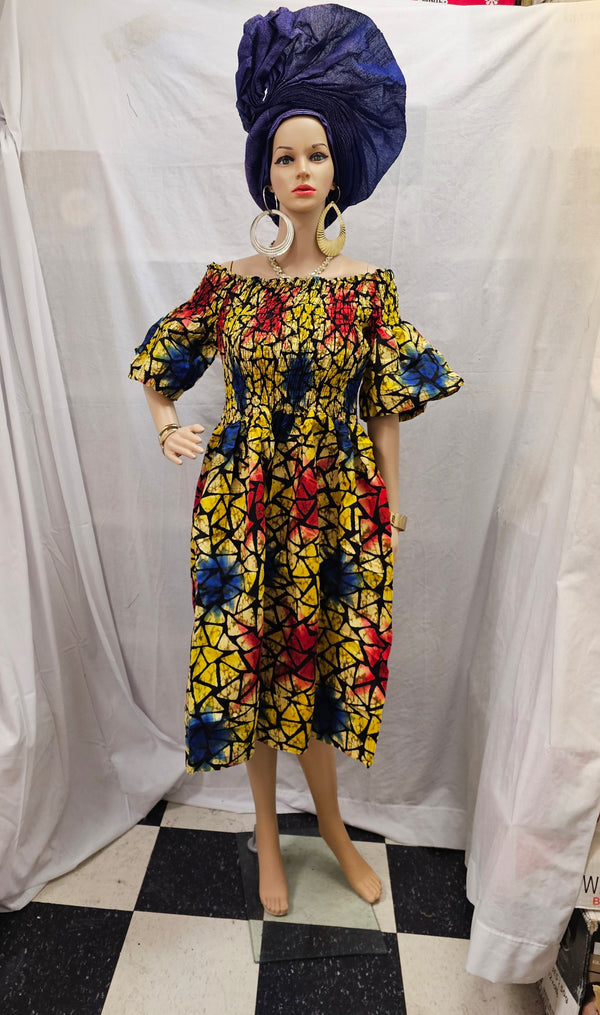 Beautiful Smoky Free Style Ready to wear Ankara Print dress