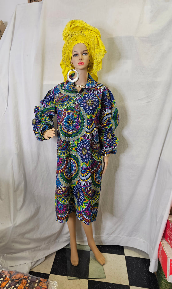 Elegant woman Ready to wear Ankara Print dress