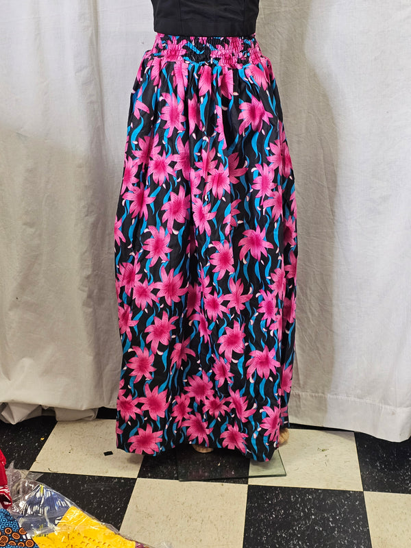 Women African Traditional Ankara Print Long Skirt