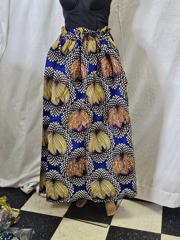 Classic Beautiful Women African Traditional Ankara Print Long Skirt