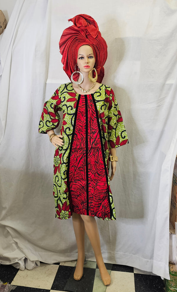 Classic Beautiful Women African Traditional Ankara Print Dress