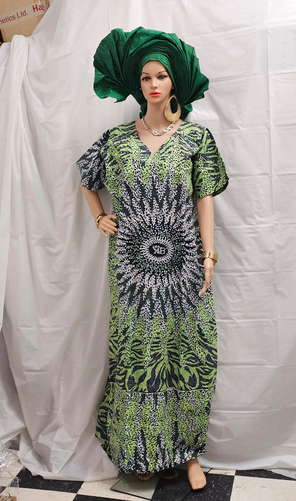 Ankara Traditional Dress Beautiful Fully Stones Women Dress