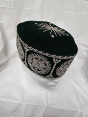 Green African Traditional Men's Cap  African wedding hat