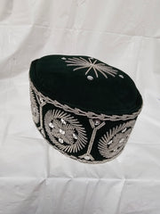Green African Traditional Men's Cap  African wedding hat