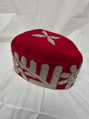 Red African Traditional Men's Cap  African wedding hat