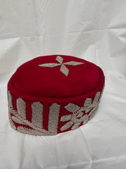 Red African Traditional Men's Cap  African wedding hat